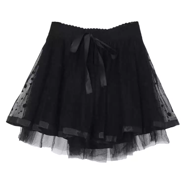 2022 new sweet mesh lace point princess skirt BY4050