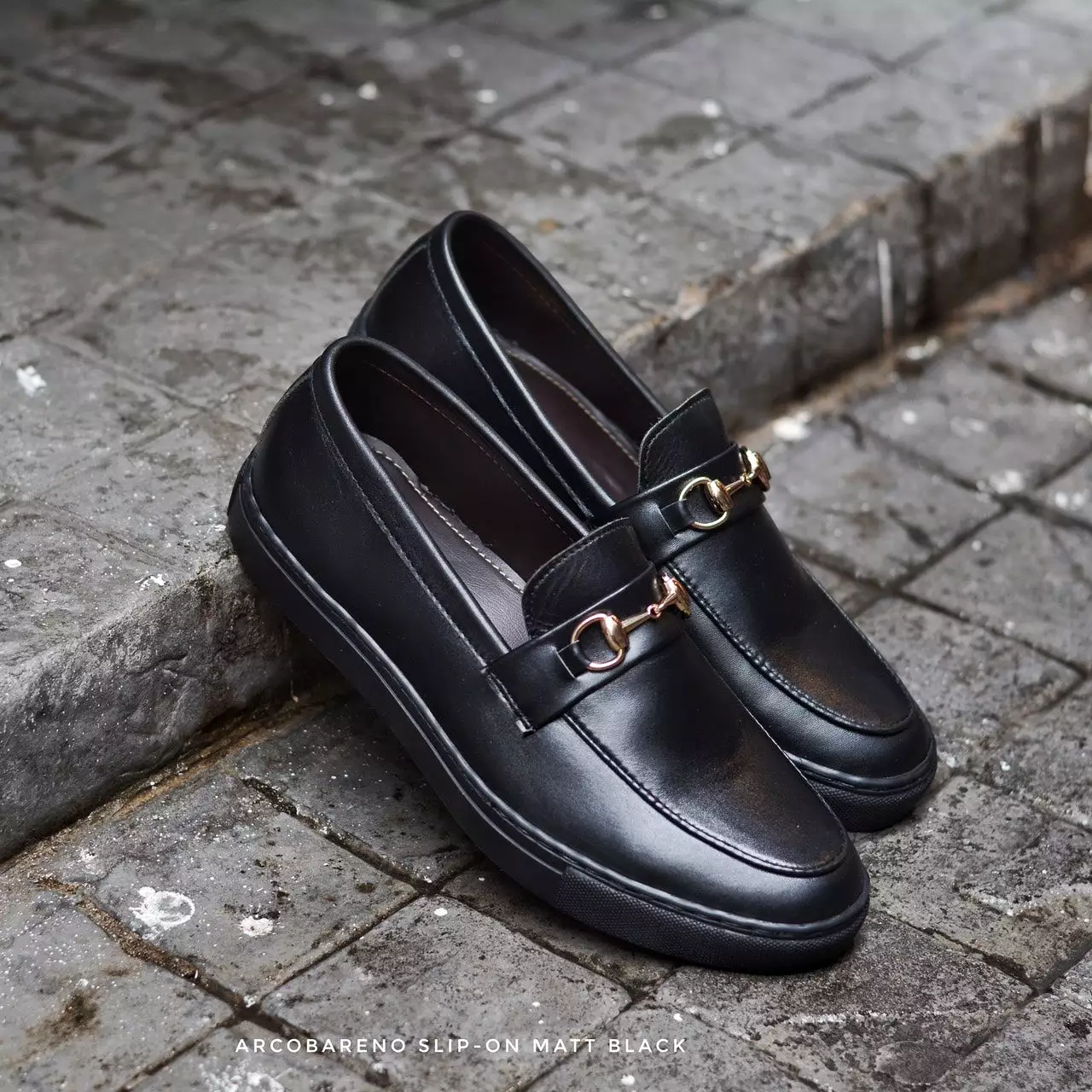 702 Arcobareno Horsebit Slip-On MattBlack