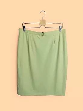 80's ESCADA by Margaretha Ley Pencil Skirt Pistachio Green - size L / D 42