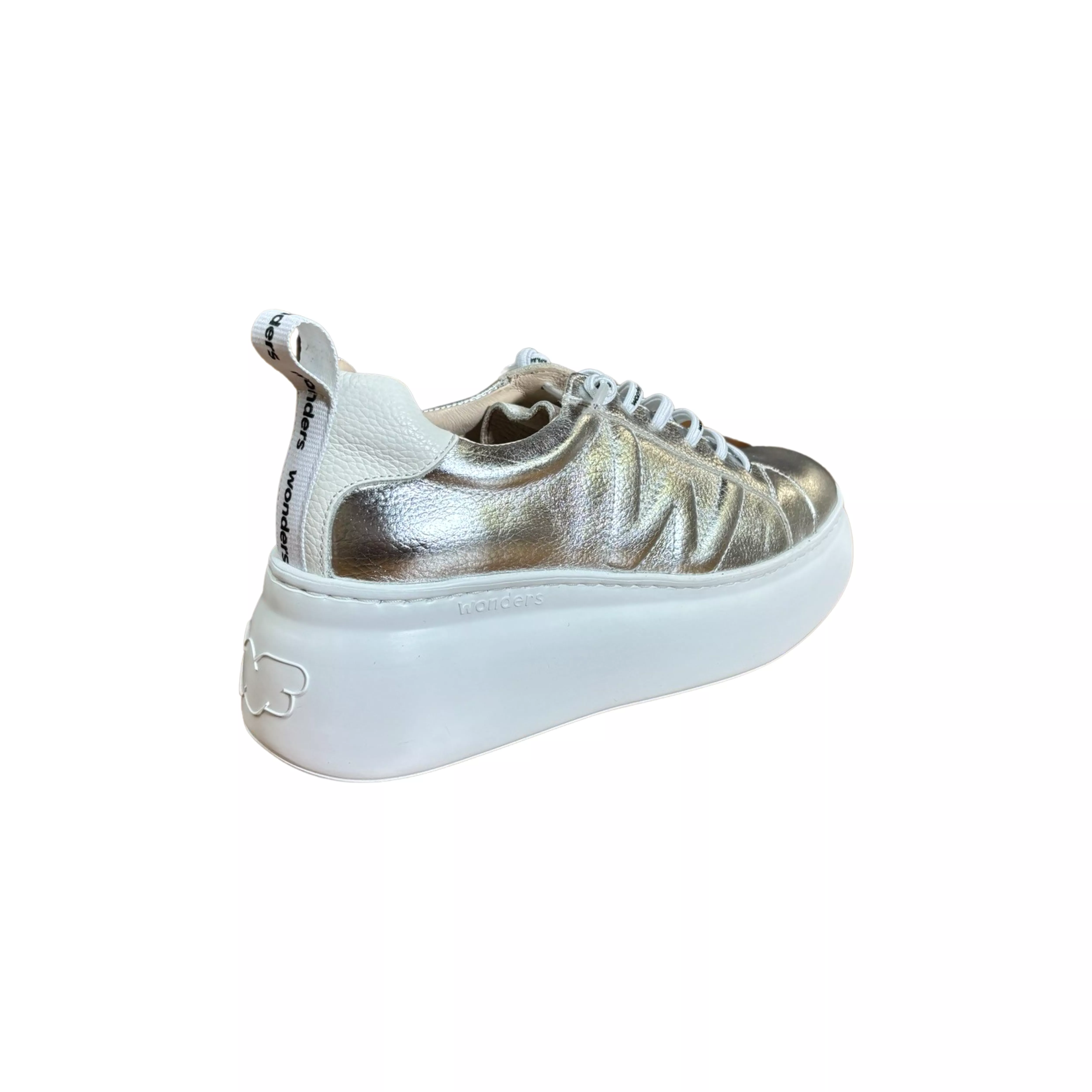 A2632 Silver Metallic Platform Sneaker