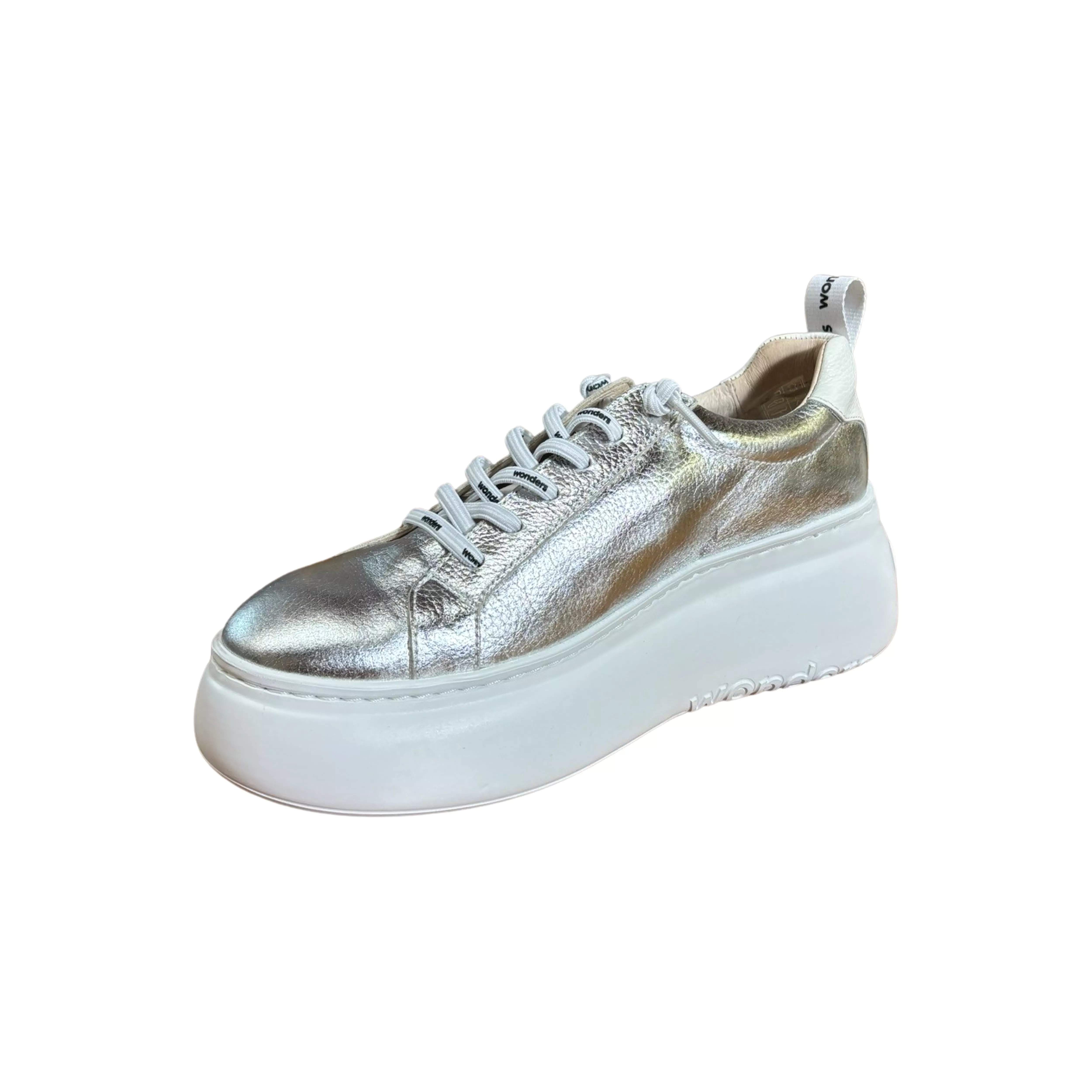 A2632 Silver Metallic Platform Sneaker