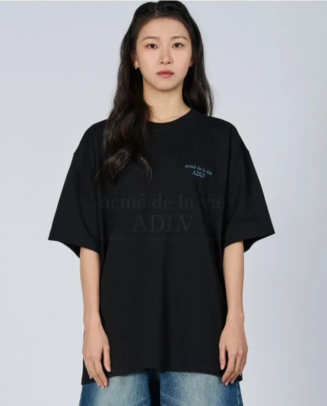 acme de la vie  |Plain Cotton Short Sleeves Oversized T-Shirts