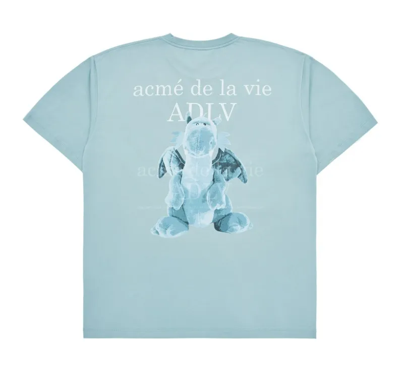 acme de la vie  |Plain Cotton Short Sleeves Oversized T-Shirts