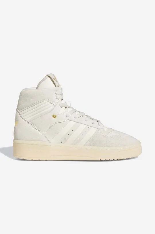 adidas Originals leather sneakers Rivalry High beige color