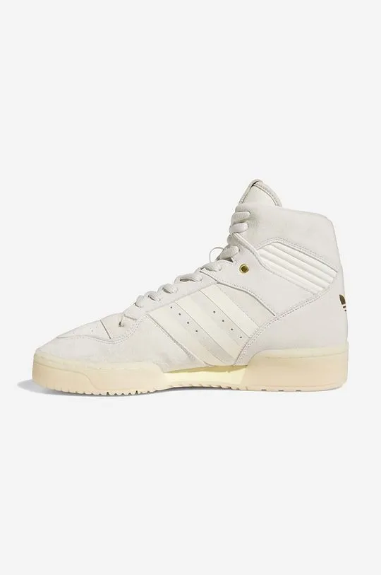 adidas Originals leather sneakers Rivalry High beige color