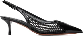 ALAÏA Black 'Le Caur' Slingback Heels