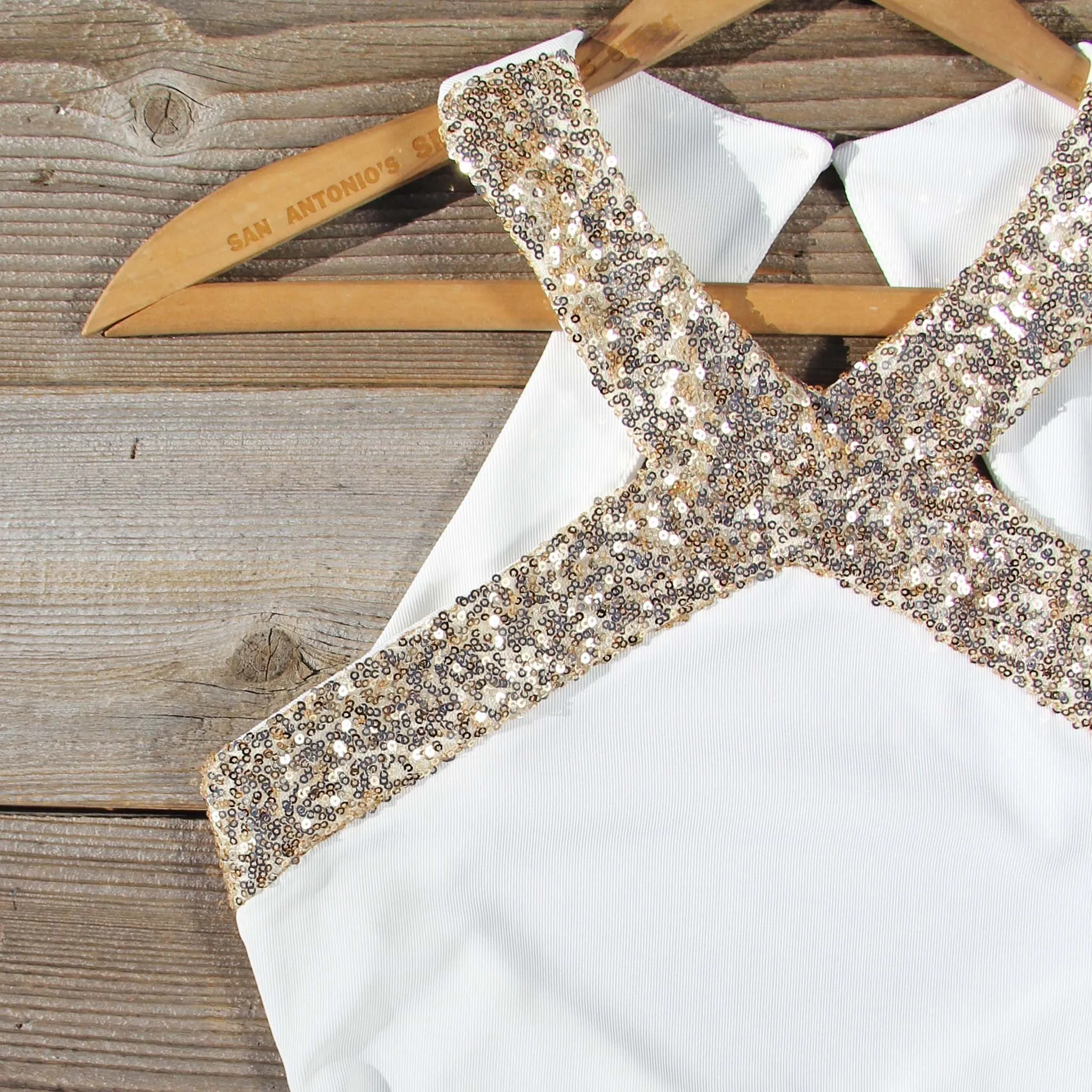 Aura Quartz Party Dress in White