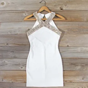 Aura Quartz Party Dress in White