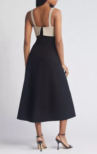 Aurelia Colorblock Midi Dress