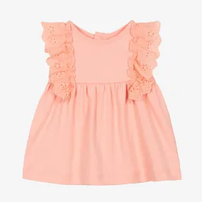 Baby Girls Pink Cotton Seahorse Party Dress