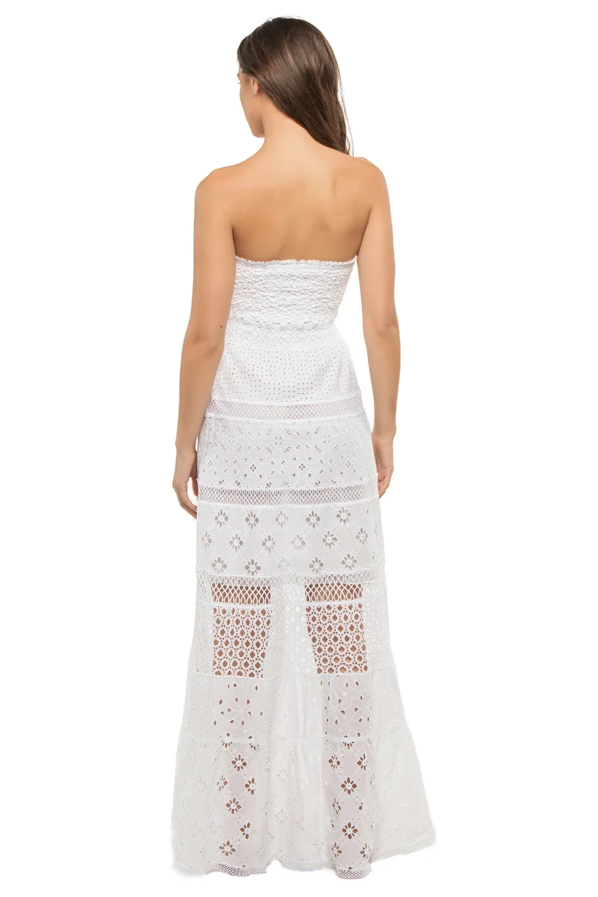 Belem Embroidered Strapless Maxi Dress