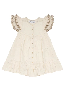 Bella & Lace Christmas Bell Dress - White Christmas