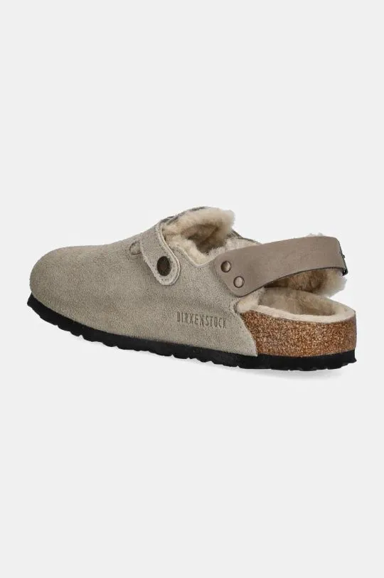 Birkenstock suede slippers Tokio women's beige color 1028349