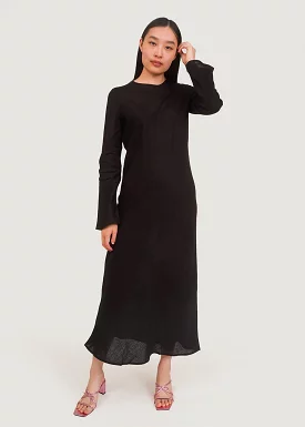 Black Dydine Longsleeve Dress