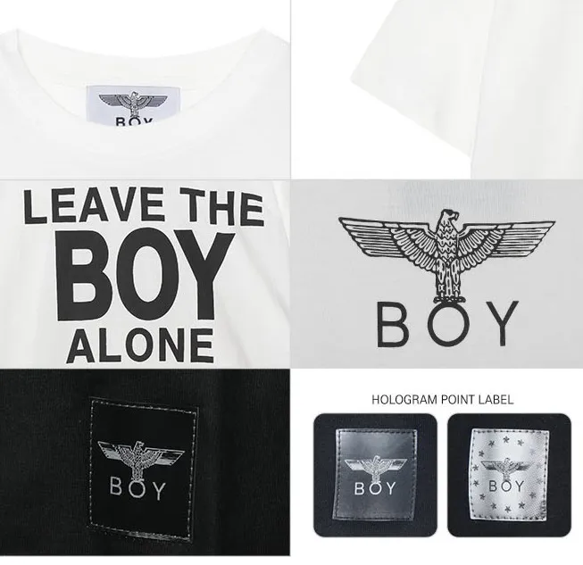 BOY LONDON  |Unisex Street Style U-Neck Plain Cotton Short Sleeves