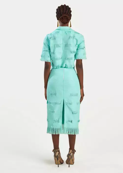 Boyedoe Busumuru II Women's Mint Green Skirt and shirt Set