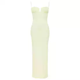 Buttercream Rib Petal Long Slip Dress