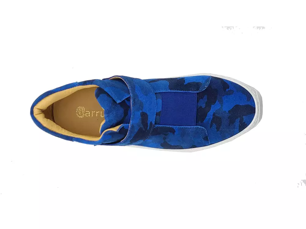 Camouflage Printed Suede Sneakers