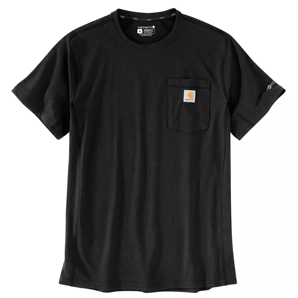 'Carhartt' Men's Force Relaxed Fit Midweight Pocket T-Shirt - Black