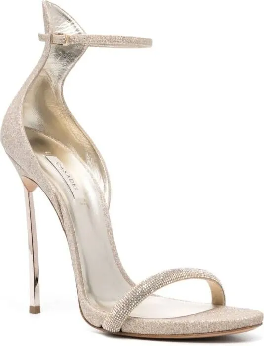 Casadei Cappa Blade Jasmine 100mm sandals Gold