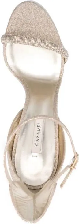 Casadei Cappa Blade Jasmine 100mm sandals Gold