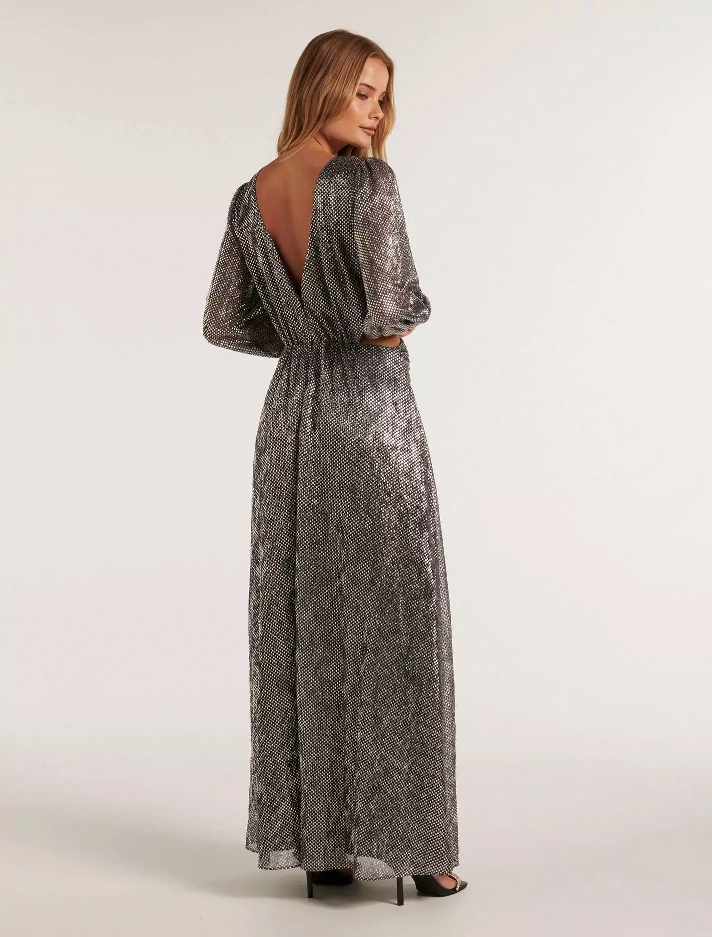 Cassandra Cut Out Metallic Dress