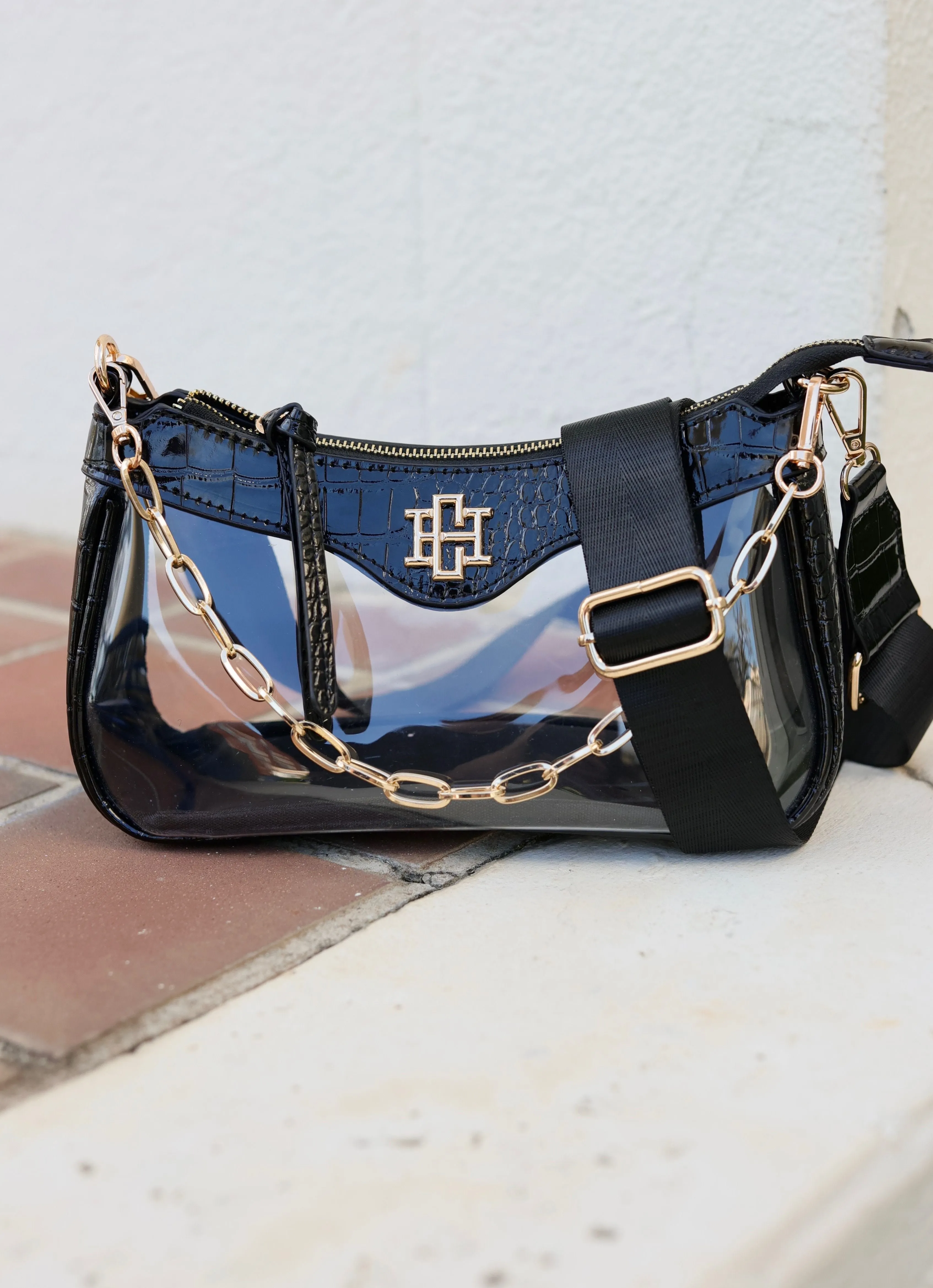 Cassidy Clear Crossbody Black