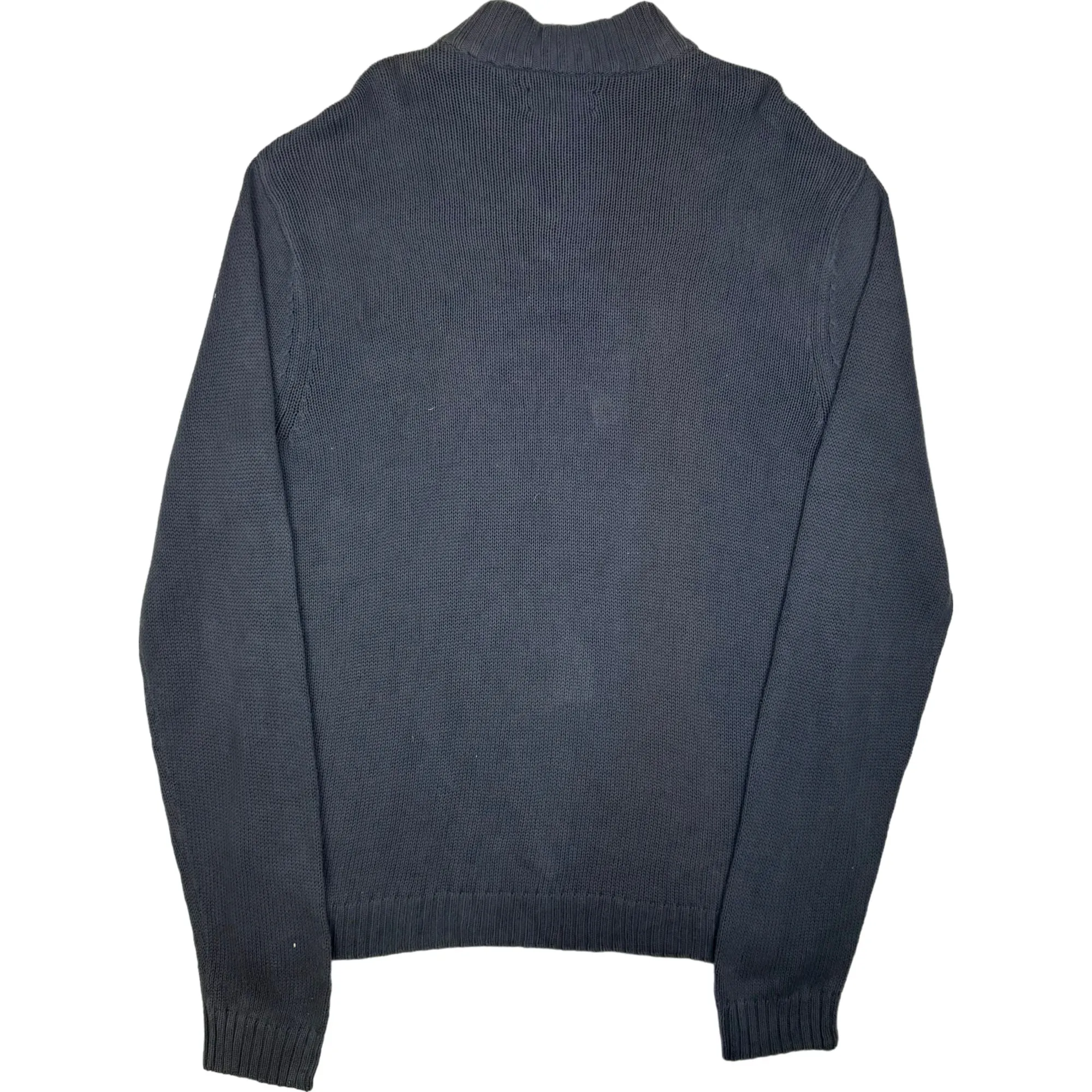 Chaps Quarter-Zip Navy Knit Sweater