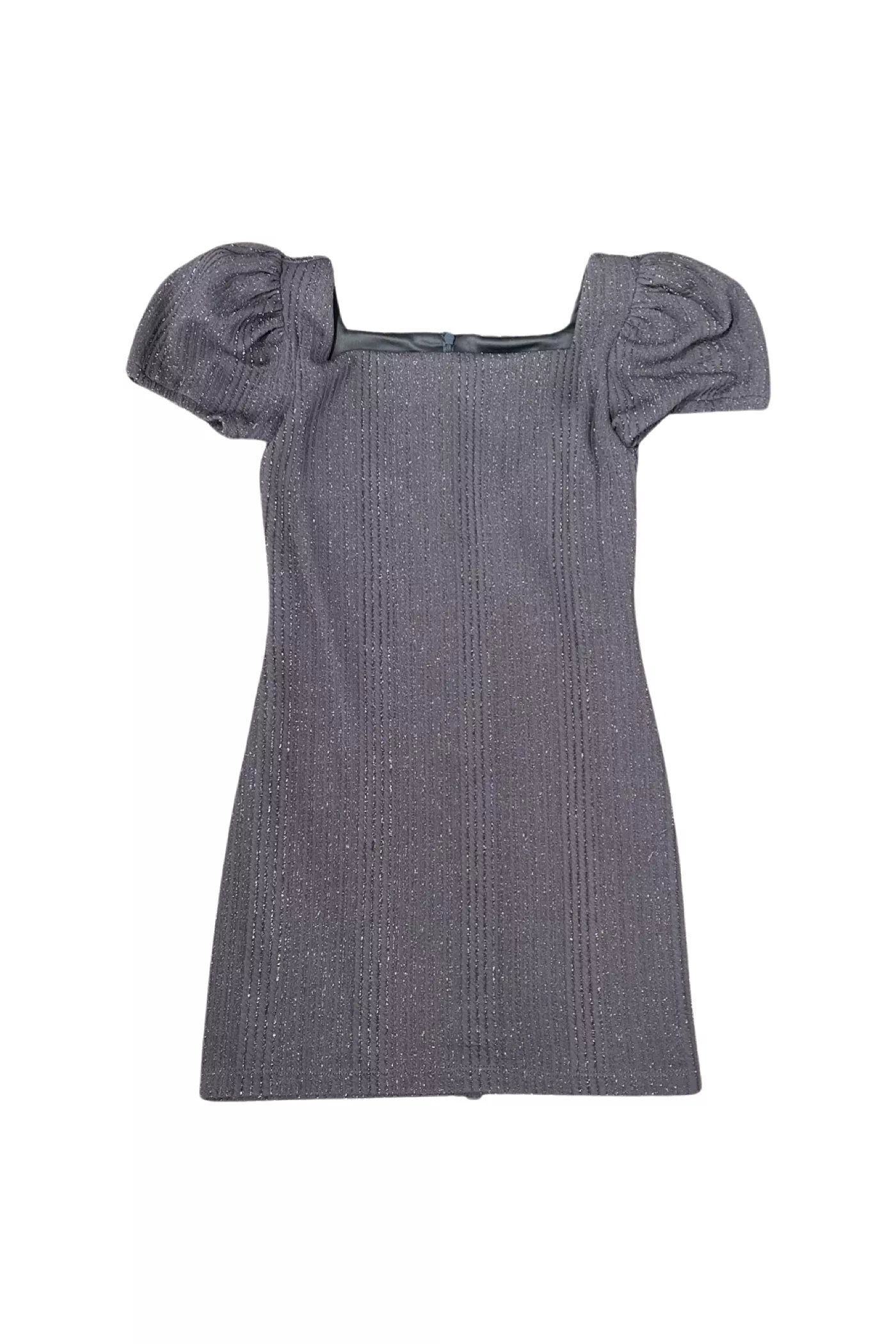 Charcoal Puff Sleeve Dress