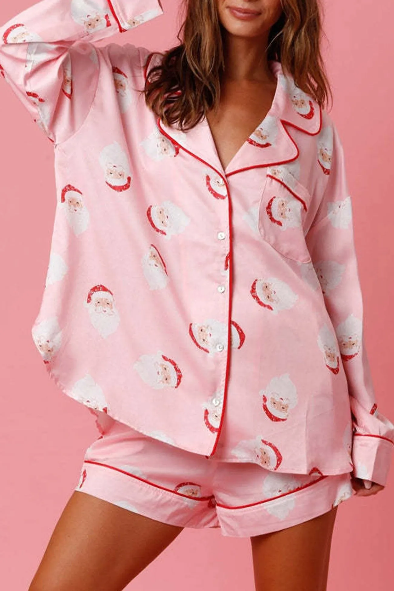 Christmas Satin Printed Loungewear