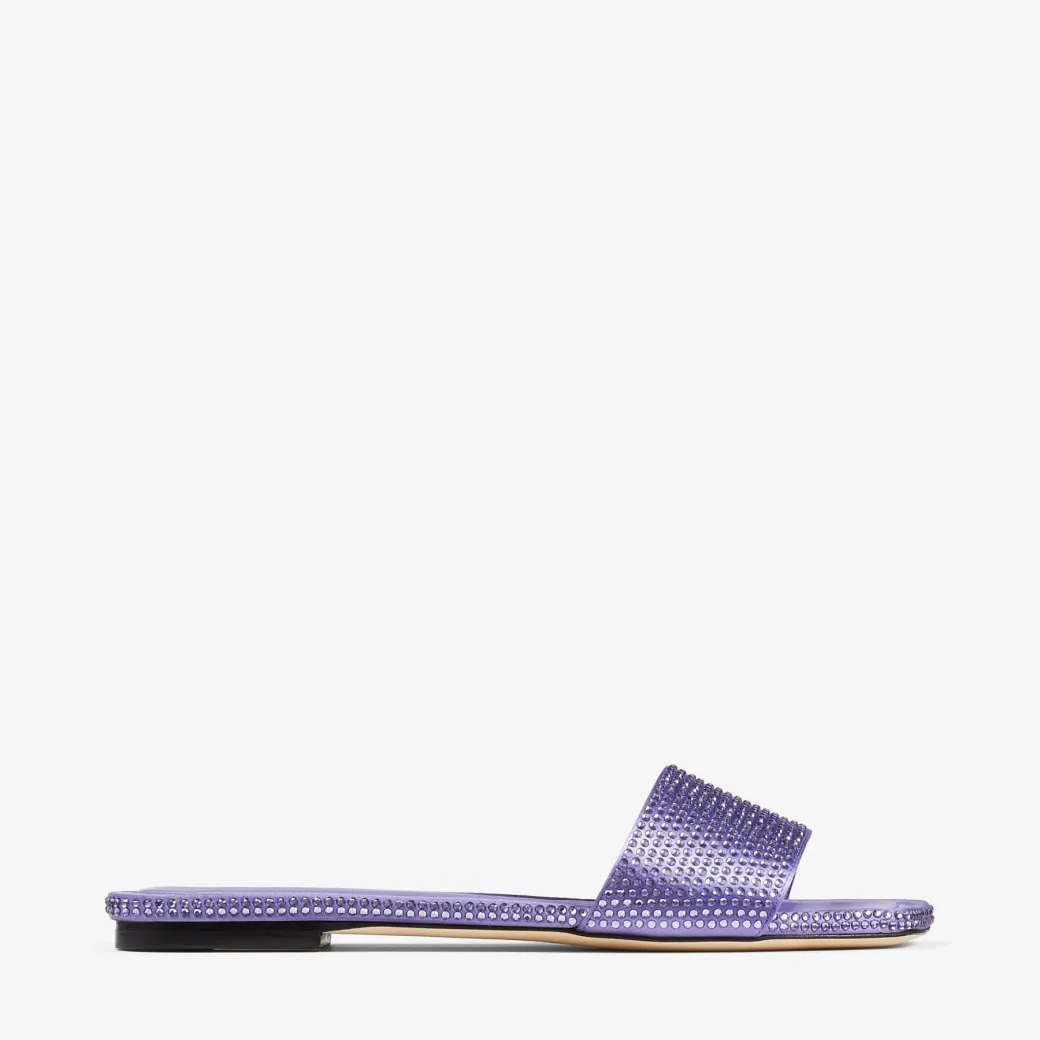 Clovis Flat Tanzanite Satin Crystal Flats