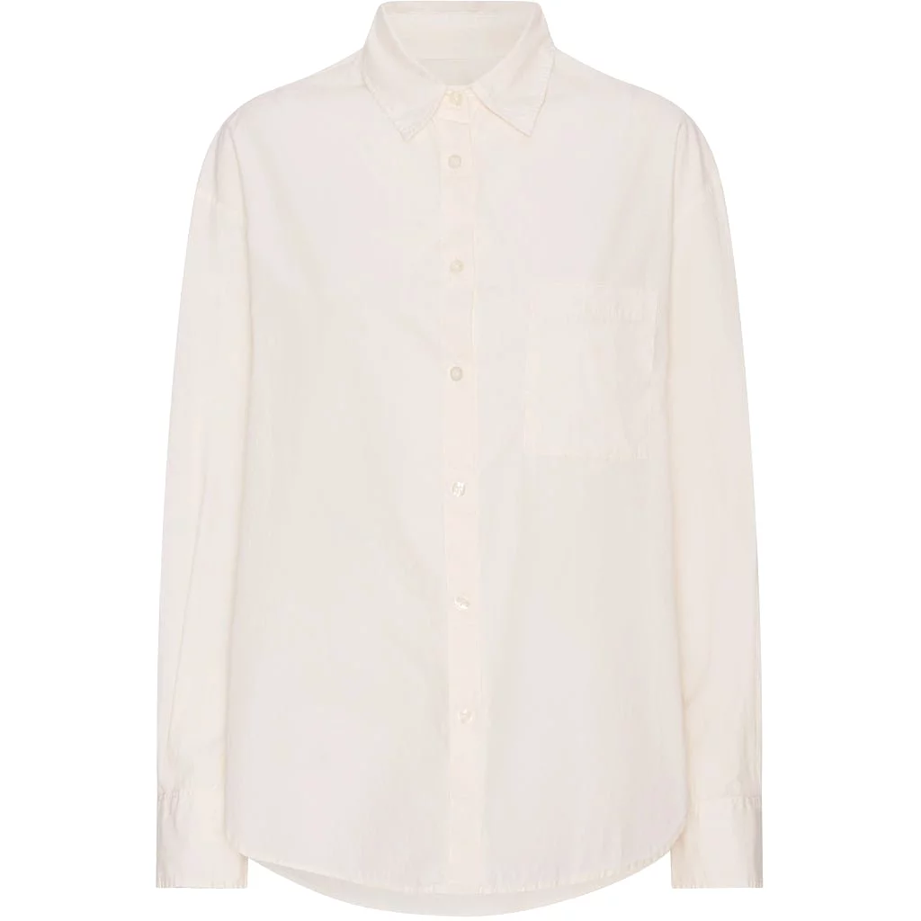 Colorful Oversized Shirt Ivory White