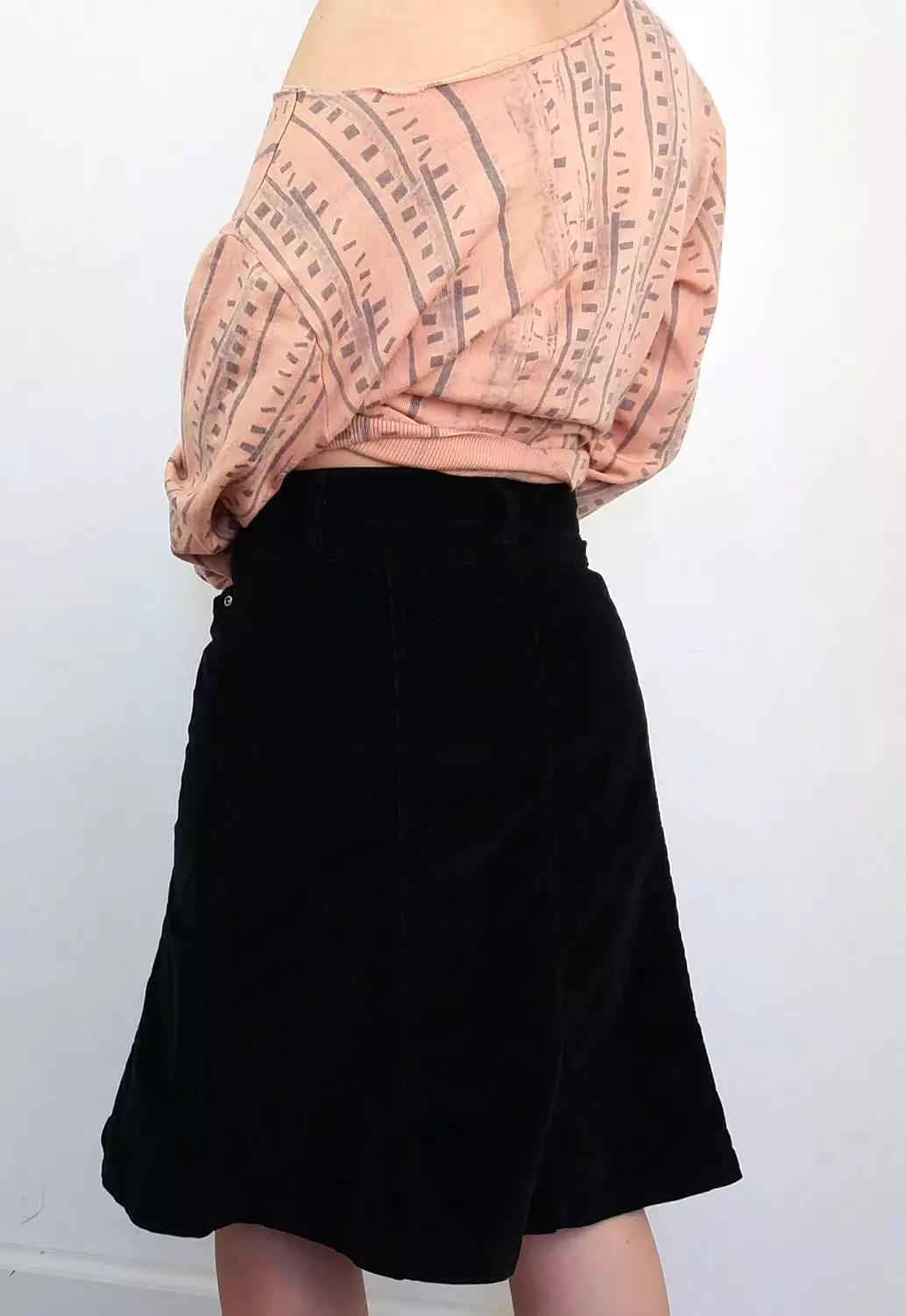 Corduroy Skirt Black