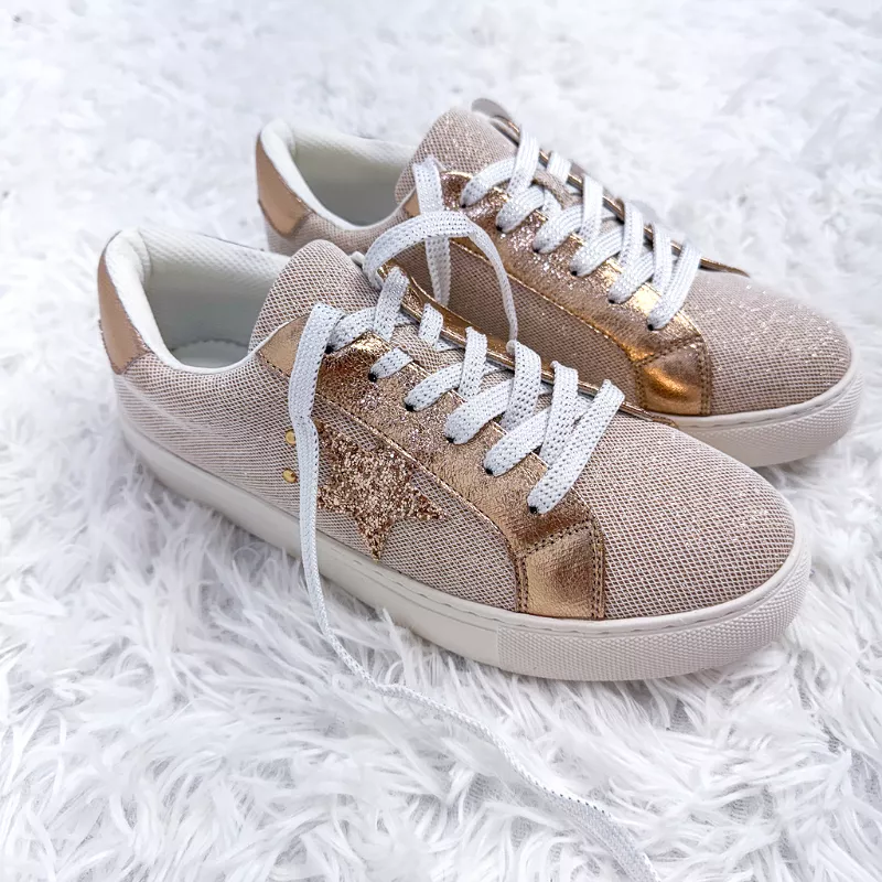 Corky's Rose Gold Shimmer Supernova Sneaker