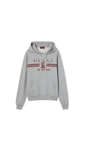 Cotton Jersey Hooded Sweatshirt - Grey