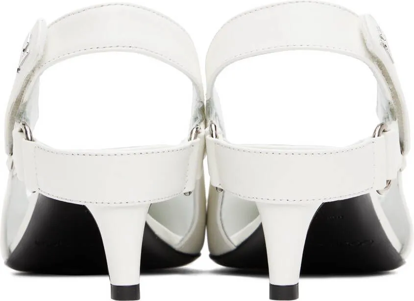 Courrèges White Racer Slingback Heels