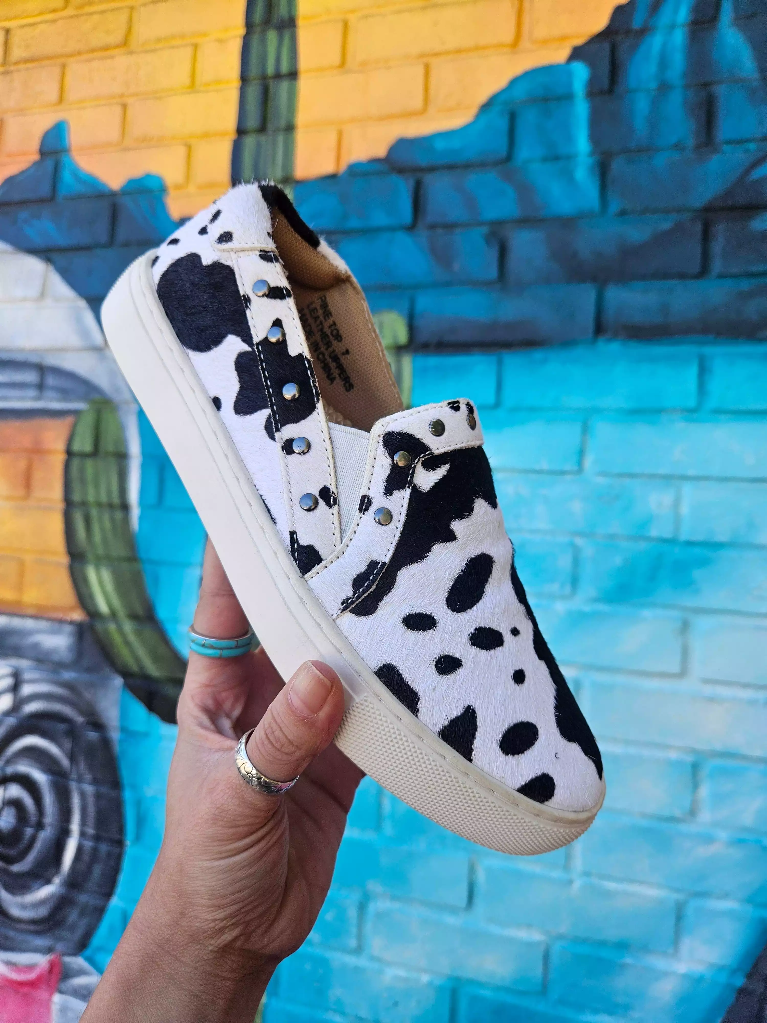 Cow Print Sneakers