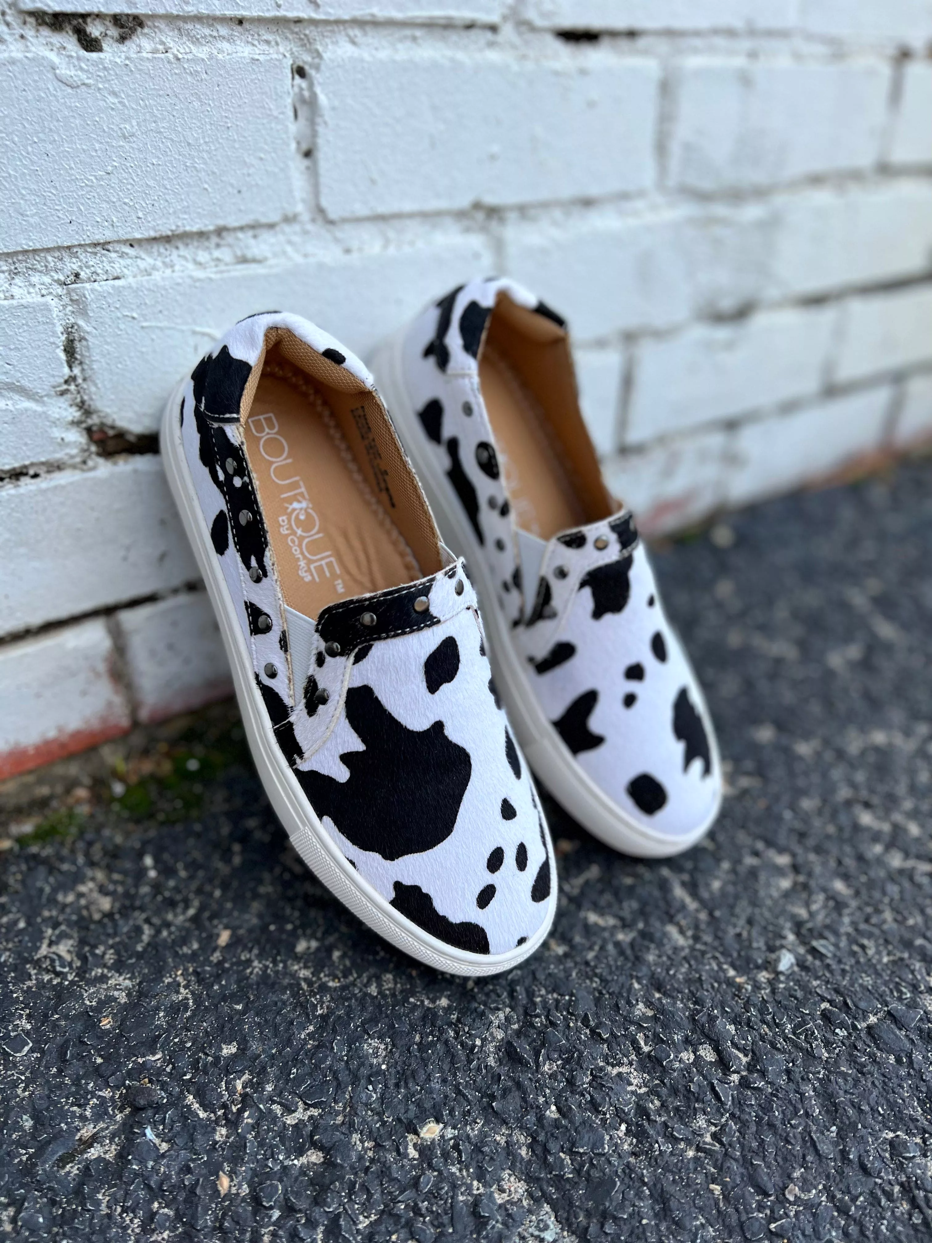 Cow Print Sneakers