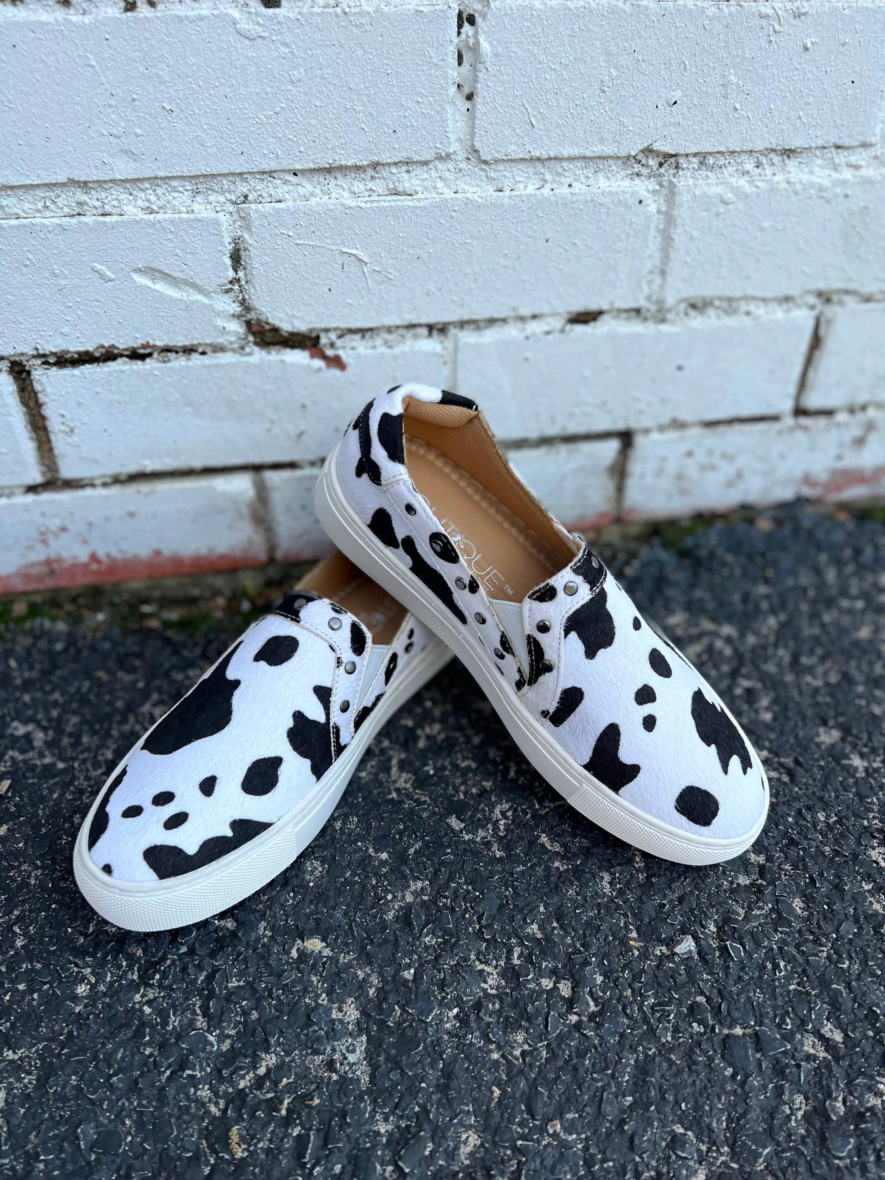 Cow Print Sneakers