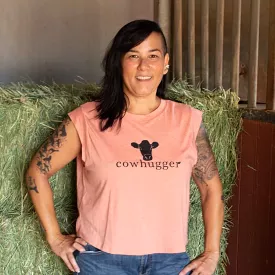 Cowhugger Women's Crop Tee - Black or Sunset