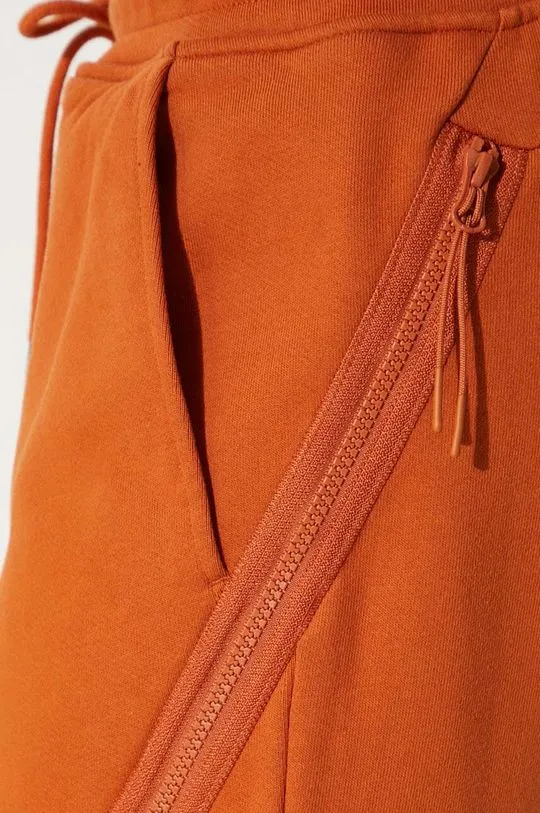 C.P. Company cotton joggers Diagonal Raised Fleece Lens Sweatpants orange color smooth 17CMSP084A005086W