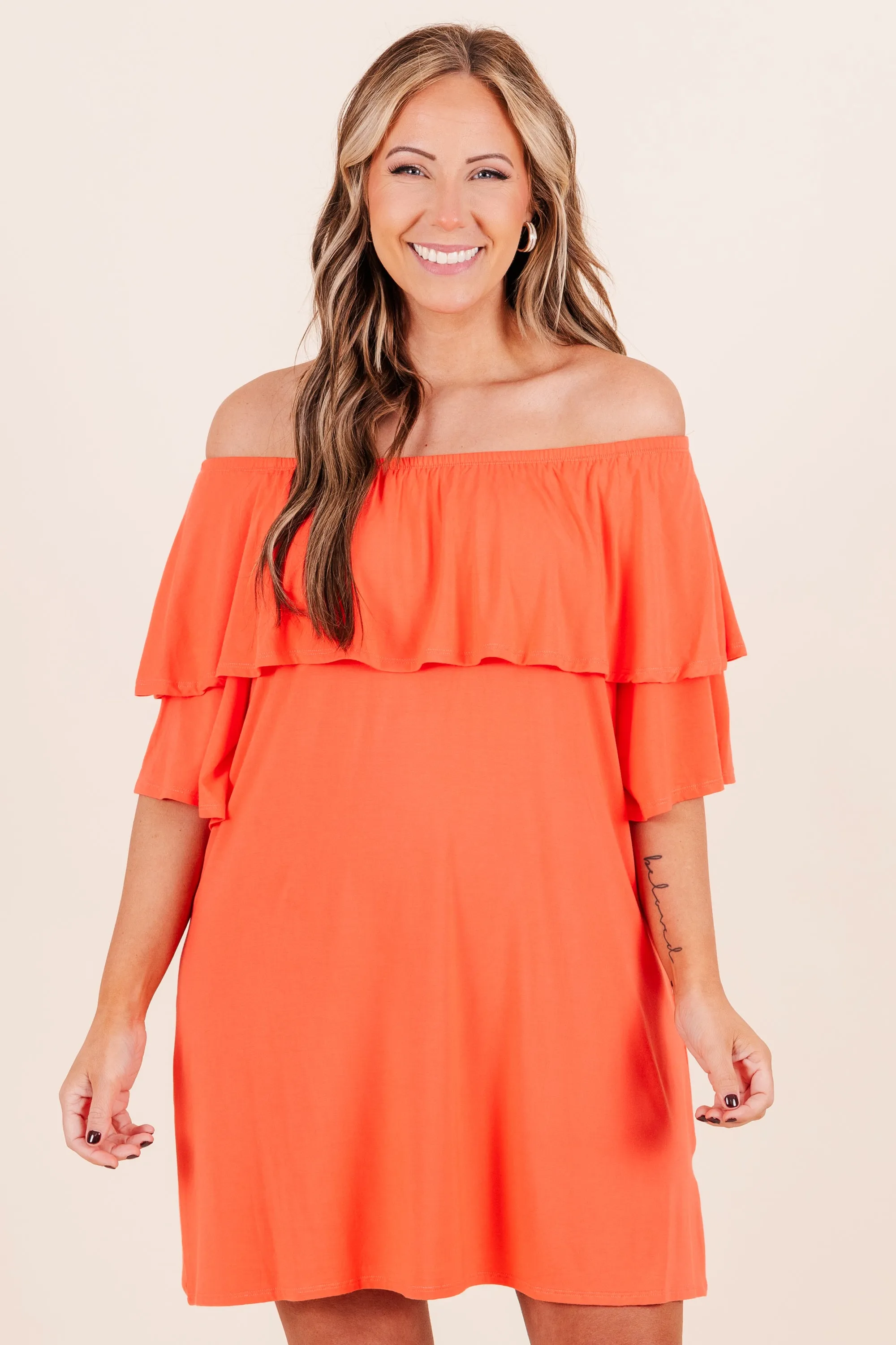 Dance With Me Dress, Hot Orange