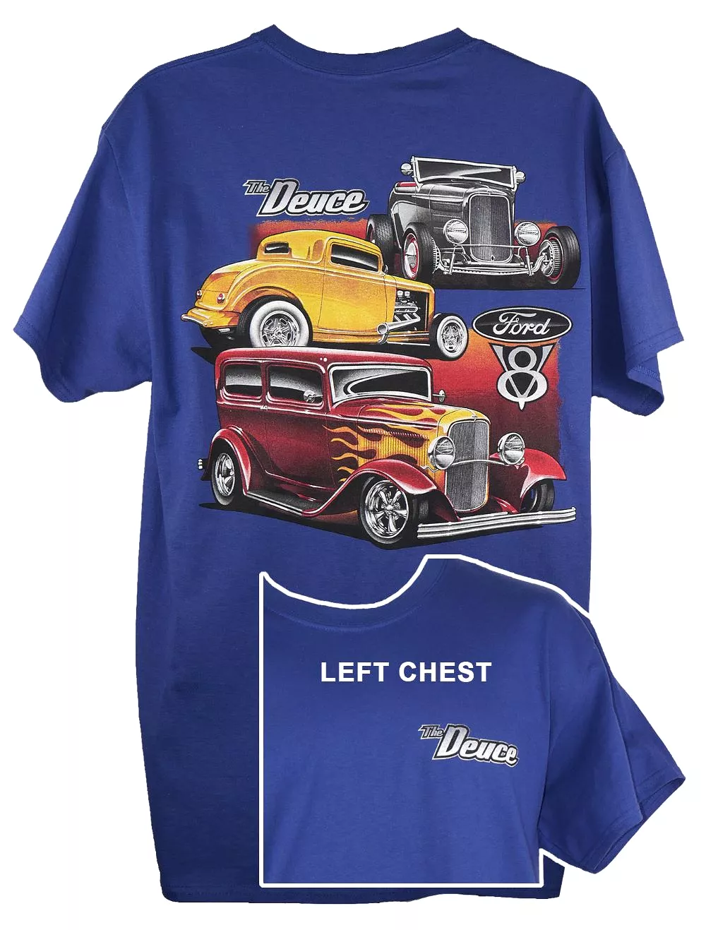 'David Carey' Men's Ford The Deuce T-Shirt - Metro Blue