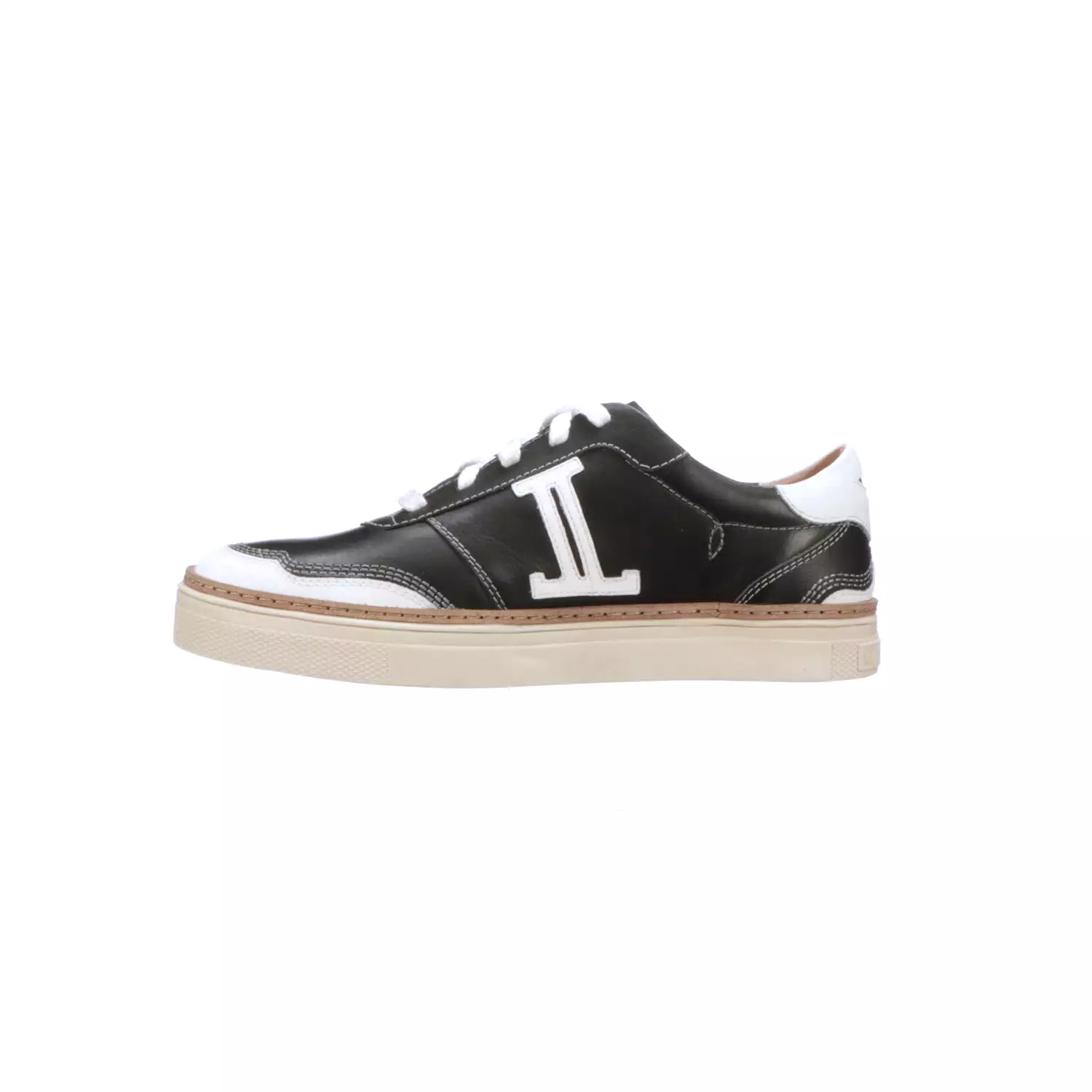 Double L Lace Up Sneakers :: Black