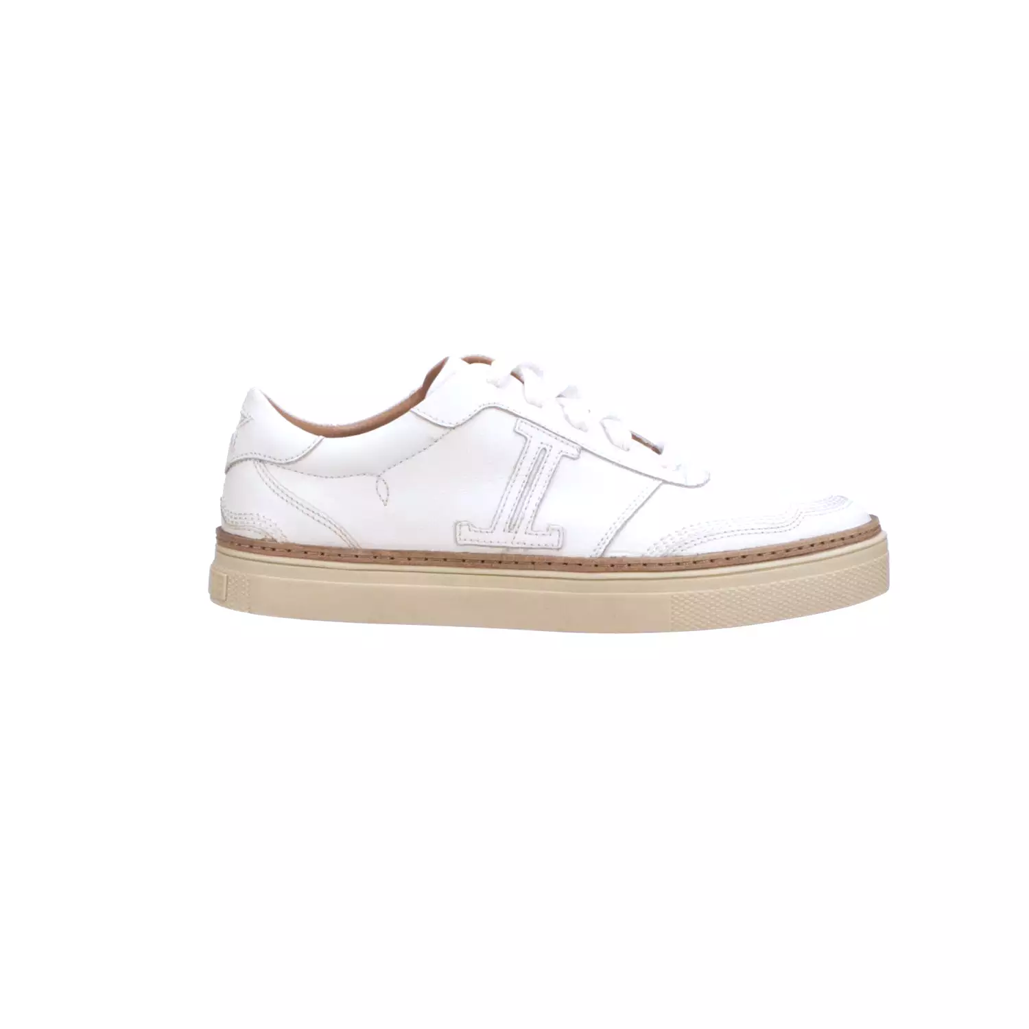 Double L Lace Up Sneakers :: White