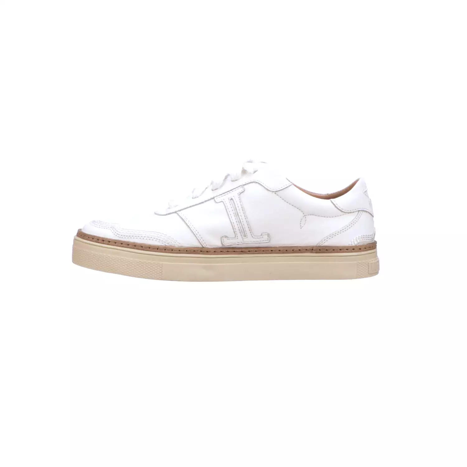 Double L Lace Up Sneakers :: White