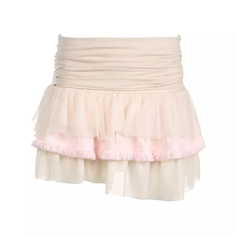 Dream Ballet Theatre Triple Cake Irregular Mesh Skirt BY1015