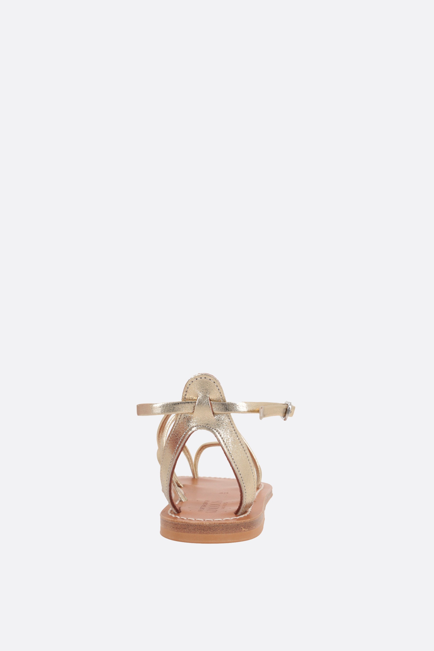 Epicure laminated leather thong sandals