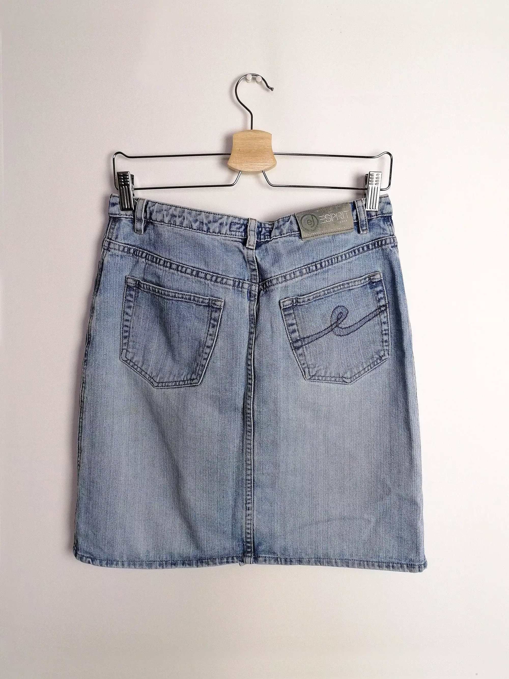 ESPRIT Denim Skirt Front Buttons ~ size M