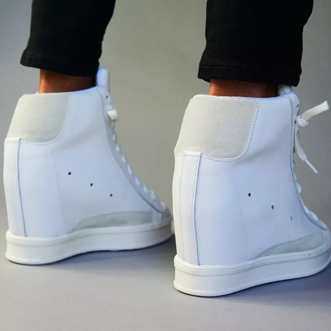 Fearless White Wedge Sneaker